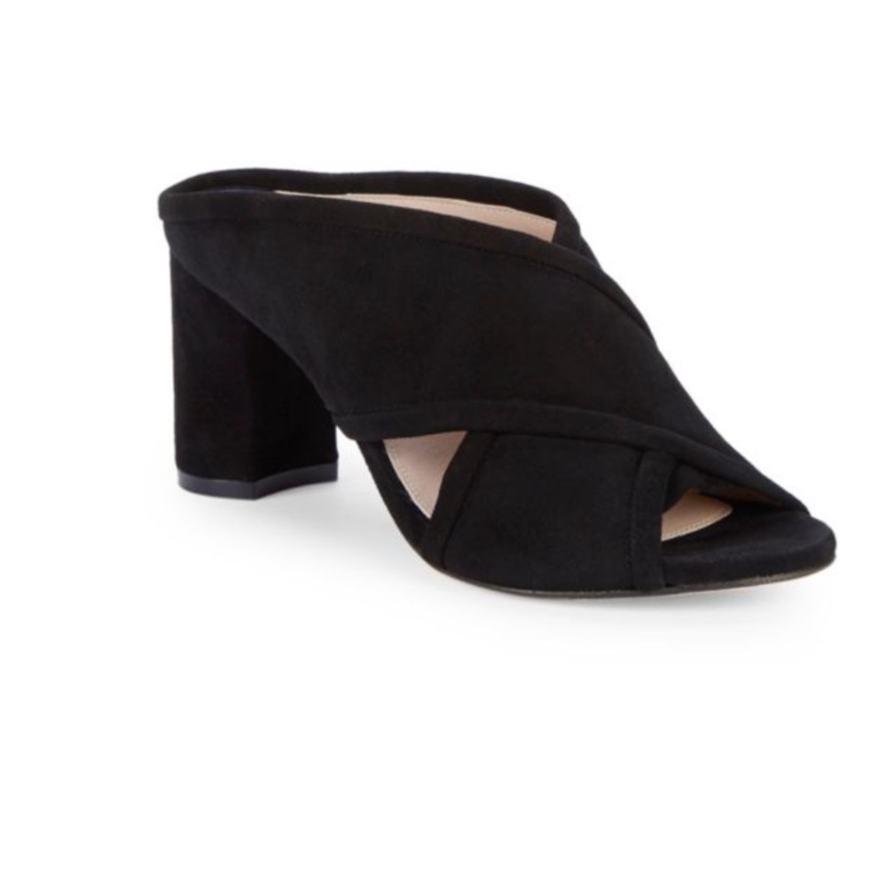 Stuart Weitzman Black Suede Mules - Picture 2 of 16